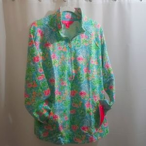 Lilly Pulitzer x Disney Skipper Pullover Mickey MInnie Blue Sz S NWT